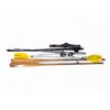 Image 2 : Outdoor Sports Equipment Bundle: Fishing Rods, Paddles, and Dry Erase Board