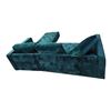 Image 3 : Strucktube RHF Chaise Sectional Sofa - Teal, Approx. H20" x W85" x L32"/63"