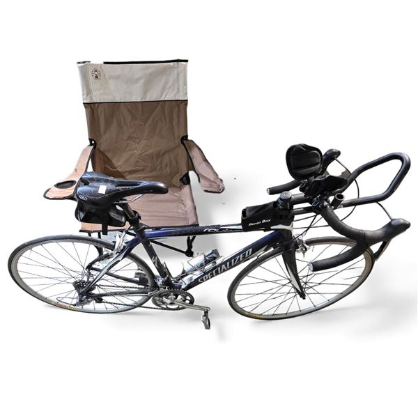 Roubaix Specialized Road Bike and Camping Chair
