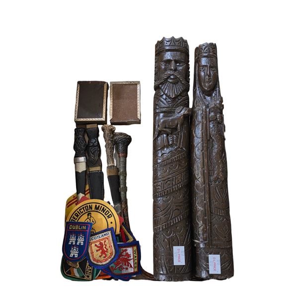 Mixed Lot of Decorative Carvings and Artisan Knives