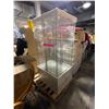 Image 2 : Glass Display Case with Storage Base - Approx. H73" x W31.5" x D17.5"