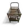 Image 1 : Vintage Rattan Serving Cart , Approx. H33" x W19" x D25"