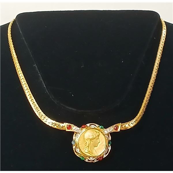 EXCEPTIONAL SHAPE VINTAGE 1980â€™S NINNA RICCI CHOCKER NECKLACE â€[x=#822