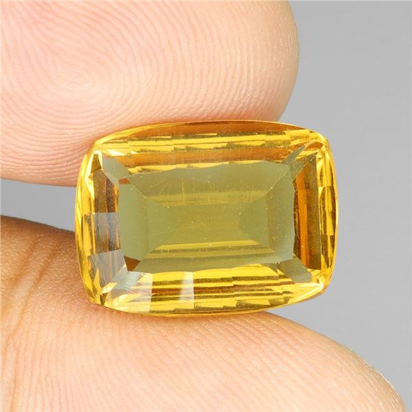 ANTIQUE CONCAVE CUT NATURAL YELLOW CITRINE 8.47 CT. - Estimated Value CAD 850