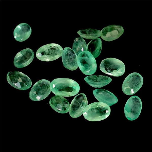 OVAL CUT NATURAL UNHEATED EMERALD 24 pcs. 4.30 CT. - Appraised value CAD 8,500