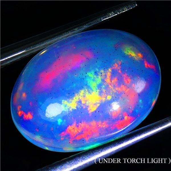 4.17 CT. EXCEPTIONAL PLAY OF COLOR FIRE OPAL OVAL CABOCHON- Appraised value CAD 3,005