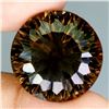Image 1 : ROUND CONCAVE CUT NATURAL CLEAN SMOKY QUARTZ 30.84 CT. ESTIMATED VALUE 2,200