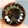 Image 2 : ROUND CONCAVE CUT NATURAL CLEAN SMOKY QUARTZ 30.84 CT. ESTIMATED VALUE 2,200