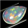 Image 2 : PEAR CUT CABOCHON HUGE PLAY OF COLOR FIRE OPAL - Appraised value CAD 3,095