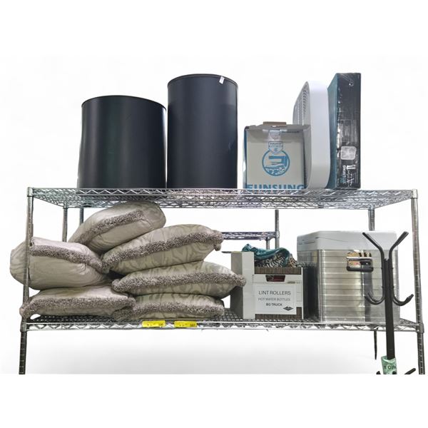 2 Shelves - Including Pillows, Cooler, Box Fan, Steam Iron etc