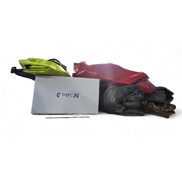 Group of Tarps - Assorted Sizes & Colors