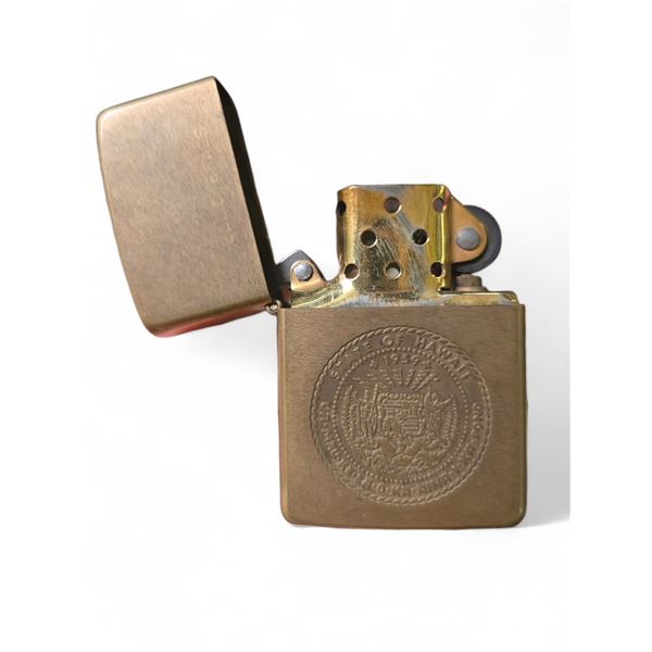 Zippo Solid Brass Lighter - State of Hawaii Edition
