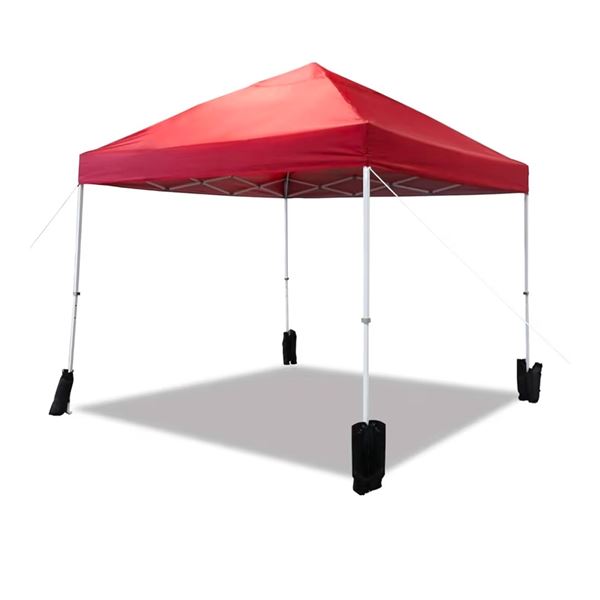 Open Amazonbasics Outdoor Pop Up Canopy, 10 ft x 10 ft (3 m x 3 m) with Wheeled Carry, 4-Pk Weight B