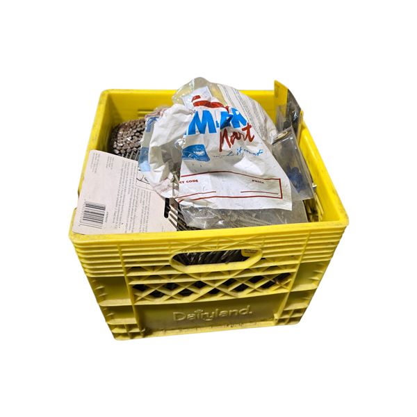 Crate full of Industrial Coils of Collated Framing Nails