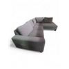 Image 3 : Stylus Contemporary Sectional Sofa with Storage Ottoman - Gray