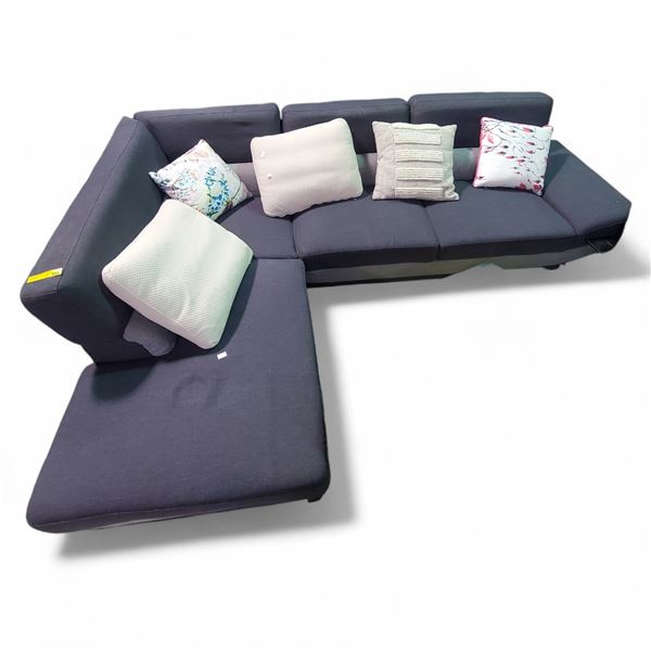 Large Sectional Sofa with Cushions, Approx. H32" x W108" x  L73"