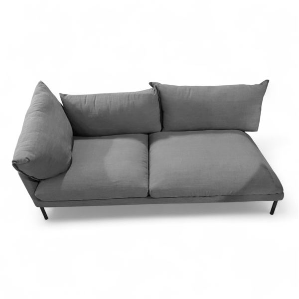 Modern Gray Sofa, Approx. H25" x W71" x D33" - Chaise not included