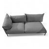 Image 1 : Modern Gray Sofa, Approx. H25" x W71" x D33" - Chaise not included