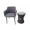 Image 1 : Modern Armchair with Stylish Side Table  (H18")