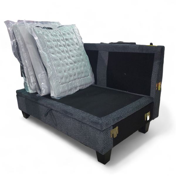 New 2-Seat Sofa with Storage, Approx. H28" x W46" x D29.5