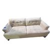 Image 1 : Cream Velvet Upholstered Sofa, Approx. H27" x W80" x D38"