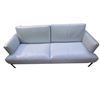 Image 1 : Light Gray Leather Sofa, H24" x W77" x D35"
