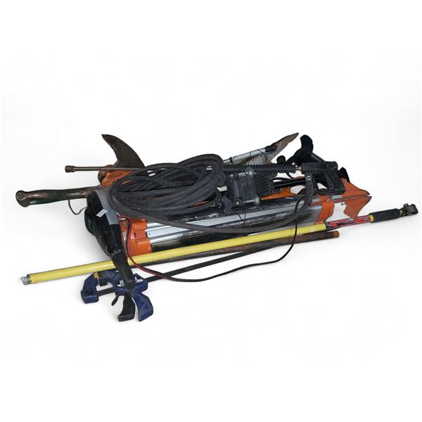 Mixed Misc tools - Worx Electric Grass Trimmer (WG119), High-pressure Gun, Task Support Rod, and Mor
