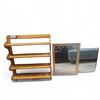 Image 1 : Wooden Shelf H39" x W31" x 7" and 2 Mirrors H24" & 30"