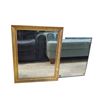 Image 3 : Wooden Shelf H39" x W31" x 7" and 2 Mirrors H24" & 30"