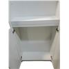 Image 2 : Tall White Glass Display Cabinet, H79" x W31" x D12"