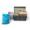 Image 1 : Mixed Misc Items Includes Vintage Trunk (H17"xW36"x20"), Boots, Books, and More
