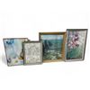 Image 1 : Group of 4 Framed Canvases and Wall Art - Various Sizes