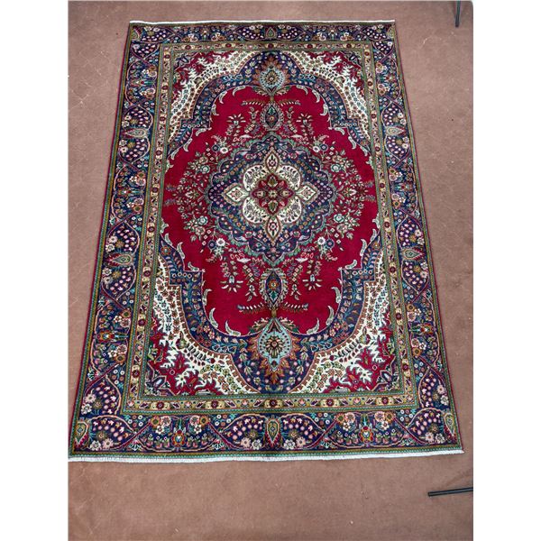 Tabriz the best variety of happy color 100% Authentic Hand Knotted Wool Persian Rug Handmade in Iran