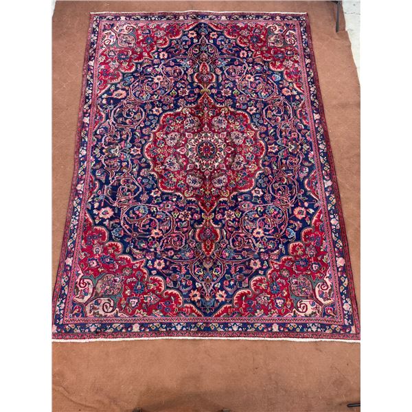 Mashhad low pile 100% Authentic Hand Knotted Wool Persian Rug Handmade in Iran (Size -Â 10.2Ã[x=#821