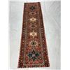 Image 1 : Gharajeh geometric map with dark brown color 100% Authentic Hand Knotted Wool Persian Rug (Size -Â 7
