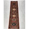 Image 2 : Gharajeh geometric map with dark brown color 100% Authentic Hand Knotted Wool Persian Rug (Size -Â 7