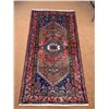 Image 1 : Zanjan Geometric Map - Fluffy carpet the combination of brown and dark blue100% Authentic Hand Knott