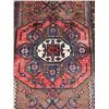 Image 3 : Zanjan Geometric Map - Fluffy carpet the combination of brown and dark blue100% Authentic Hand Knott