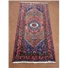 Image 6 : Zanjan Geometric Map - Fluffy carpet the combination of brown and dark blue100% Authentic Hand Knott