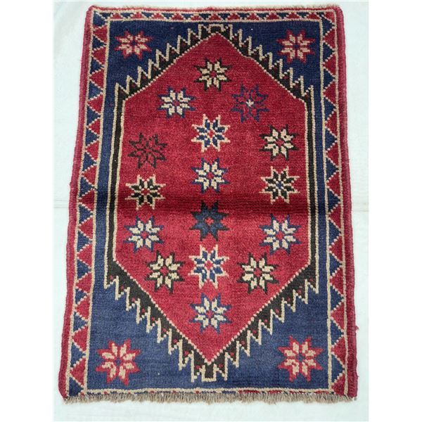 Shiraz geometric map Fluffy, wool root (Size - 4'Ã—2.8' - 120Ã—80 cm)