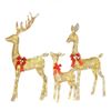 Image 2 : 3-Piece Christmas Deer Family Decorations Set White - 60" +54" +36"