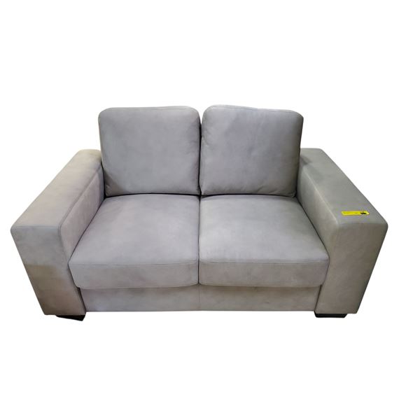 Modern 2-Seat Light Beige Sofa - Approx. H22" x W57" x D33"