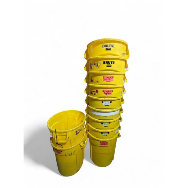 Group of 11 Yellow Bins