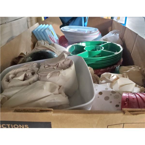 Large Box of Holiday Plates