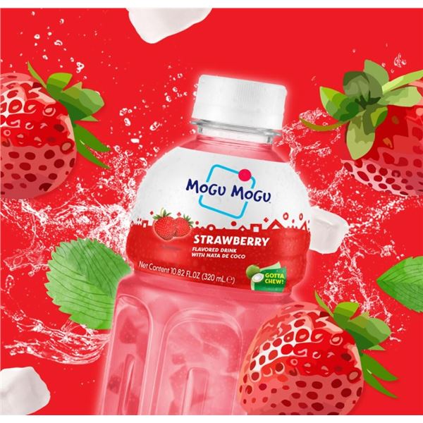 2 Boxes Mogu Mogu Strawberry (24 Bottles) - Exp. date Jan 31, 2026