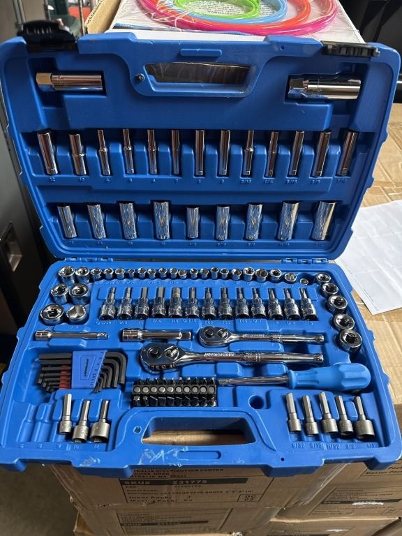 MASTERCRAFT 128PC SOCKET SET IN CASE, COMPLETE