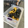 Image 2 : TOTE FULL OF ASSORTED DEWALT CORDLESS POWER TOOLS AND BATTERIES, CHARGER ETC