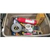 Image 2 : ROLL OF SHRINK WRAP AND ASSORTED HAND TOOLS,FIRE EXTINGUISHER ETC