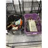 Image 1 : 2 TOTES OF ASSORTED HAND TOOLS, SCREWDRIVERS, WRENCH SET, ETC