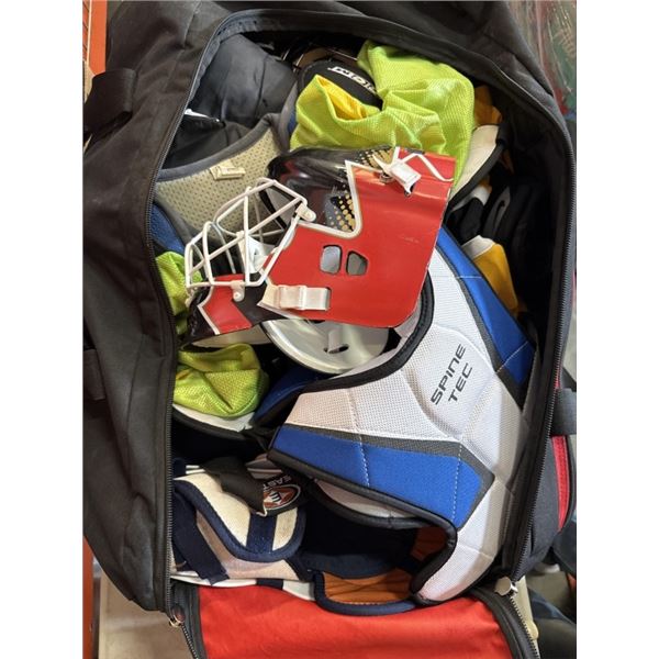 TEAM CANADA HOCKET BAG AND ASSORTED HOCKEY GEAR